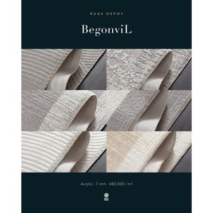 พรมอะคริลิคขายส่ง BEGONVIL BG006 สีขาว ผลิตด้วยเครื่องจักร พรมตุรกี สำหรับห้องนั่งเล่น โครงการโรงแรม - Product Image 3