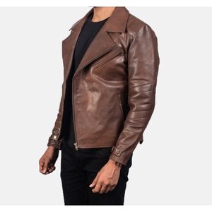 Chaqueta de cuero de invierno para hombre con diseño personalizado tela de lona de cuero genuino logotipo frontal con capucha estilo Vintage algodón forrado Sialkot - Product Image 3