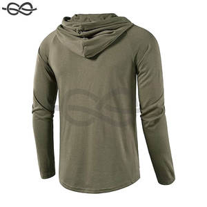 Hombres gimnasio entrenamiento activo manga larga pulóver ligero Sudadera con capucha Casual sudaderas con capucha Fitness deportes uso diario - Product Image 3