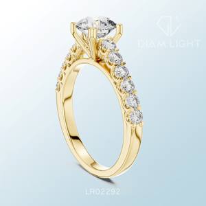 Custom made round <b>cluster</b> ring with VS clarity certified design radiant brilliance elegant gemstone timeless jewelry piece - Product Image 4