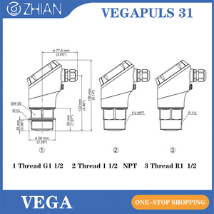 Per VEGA PS.31 Radar Niveaumeter in plastica per VEGA Radar sensore per la misurazione del livello VEGAPULS 31 strumento - Product Image 5