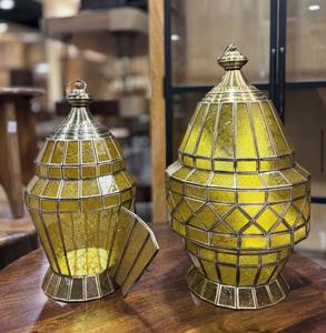 Candelabro marroquí de lujo elegante soporte de linterna de vela para decoración del hogar y la boda para Navidad - Product Image 1