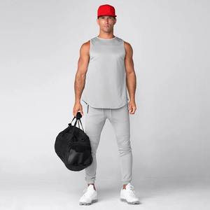 Pantalon de survêtement fuselé de sport taille moyenne décontracté de couleur personnalisée pour hommes Pantalon de survêtement ajusté gris chiné à séchage rapide écologique - Product Image 2