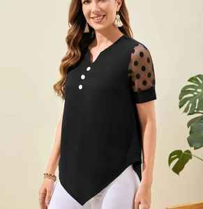 เสื้อกล้ามพิมพ์ลายดอกทานตะวันเสื้อแขนกุดลำลองสำหรับฤดูใบไม้ผลิและฤดูร้อนเสื้อผ้าสตรีมาใหม่เสื้อและเสื้อยืดสำหรับผู้หญิง - Product Image 3