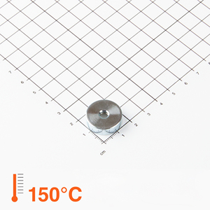 Gripper piatto in neodimio Ø20x6mm con recessione conica fino a 150°C - Product Image 1