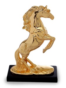 Silver Plated Home Decorative <b>Standing</b> Aluminum Horse Sculpture for Decoration - Product Image 3