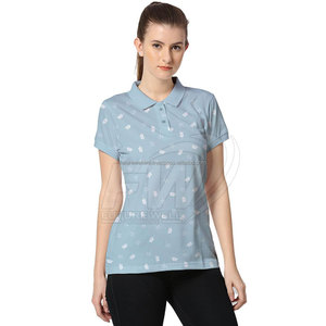 T-shirt de golf respirant pour femme en tissu toile polyester/coton 220g, idéal pour l'été – Vente en gros - Product Image 6