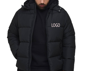 Veste matelassée pour homme en polaire de laine de couleur unie, taille européenne OEM, approvisionnement exclusif transfrontalier, nouveau style d'hiver, veste à bulles - Product Image 4