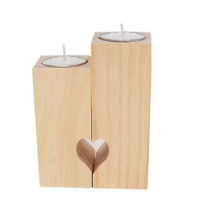 Candelero de pilar de madera hecho a mano, candelabro de madera hecho a mano para decoración del hogar y cocina - Product Image 6