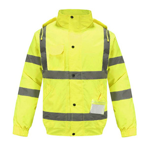 Veste de sécurité personnalisée pour travailleur de la construction col montant vêtements de travail d'extérieur de protection vestes en toile multi-poches pour hommes enduites - Product Image 1