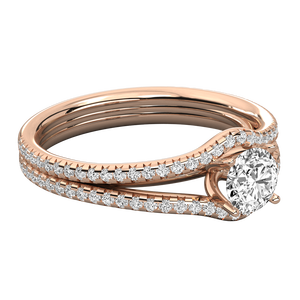 Bague solitaire en or 9 carats pour femmes, diamant cultivé en laboratoire, élégante et luxueuse - Product Image 3