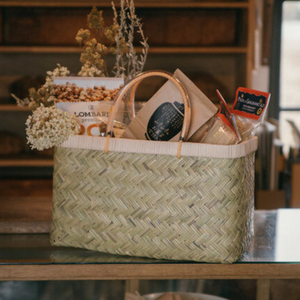 Eco-friendly New Design Natural Bamboo <b>Gift</b> <b>Basket</b> with Handles Handwoven From Vietnam - Product Image 6