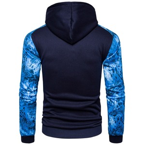 Latest Design Premium Quality 100% Cotton Winter <b>Fleece</b> Sublimation Hoodies Wholesale Solid <b>Navy</b> Contrast Sleeve Hoodies for <b>Men</b> - Product Image 3