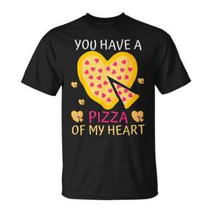 Camiseta de San Valentín con la frase 'Tienes una pizza de mi corazón' para amantes de la pizza - Product Image 1