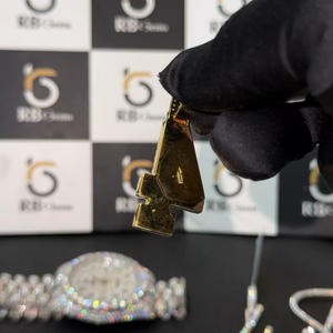 RB Gems - Colgante de Diamante Cultivado en Laboratorio con Corte Brillante, Certificado IGI, Chapado en Oro de 14K, Estilo Iced, Clásico, Unisex, Regalo de Joyería - Product Image 4