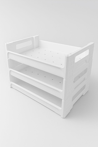 MOLDICA Bac à semis profond de qualité industrielle en plastique blanc avec trous de drainage 660x440x120mm 34.85L Agriculture Culture en serre - Product Image 4