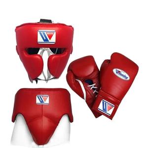 Prix de gros : Gants de boxe de sparring, protège-tête et protège-guêtres de boxe Red Winning, en cuir véritable de qualité supérieure, personnalisables, MS-SP-2563 - Product Image 1