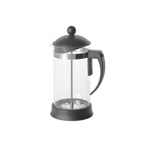 Cilio Coffee Maker Mariella 8 <b>Cups</b> Black Glass French Press Dripper - Product Image 3
