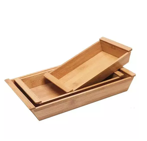 Nouveau Design de Collection d'articles en bois faits à la main Gadgets de cuisine pâtes en bois hamburgers Fast Food thé couverts plateau de service/support - Product Image 1