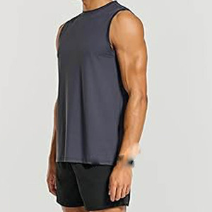 Camiseta sin Mangas Deportiva Informal y Cómoda para Hombre, 100% Algodón, Chaleco Sólido, Transpirable - Product Image 3