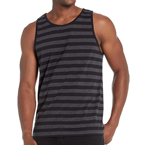 Débardeur décontracté respirant pour homme style Hip Hop, en polyester/coton, séchage rapide, pour la gym, avec logo tricoté au dos, haute qualité, 120g, couleur unie, OEM ODM - Product Image 5