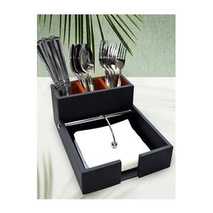 Porta Servilletas de Madera Hecho a Mano de Primera Calidad, Estilo Rústico de Granja |   Organizador para Cocina, Mesa de Comedor y Cafetería para el Hogar - Product Image 2