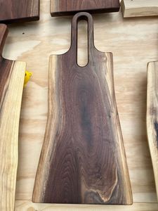 Grande planche à découper en bambou d'acacia et noyer biologique personnalisée planche à découper pour ustensiles de cuisine planche à découper en bois avec poignée solide - Product Image 3