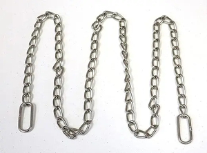 Ensemble de poignées de chaîne OB chromées réutilisables pour l'obstétrique du bétail, les soins vétérinaires et les instruments pour animaux de grande taille - Product Image 2