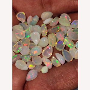 76ชิ้นโอปอลจากเอธิโอเปียธรรมชาติที่มีไฟ9x7มม. ลูกแพร์ cabochons 67 CTS Lot iroc ขายคุณภาพดีอัญมณีหลวม CAB เรา $88 - Product Image 1