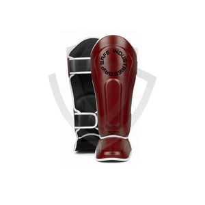 Espinilleras de Cuero con Protección Profesional y Logotipo Personalizado para Entrenamiento de Muay Thai, Boxeo y Artes Marciales - Product Image 1