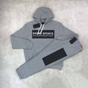 Sudadera con capucha de diseño personalizado de alta calidad Real 100% algodón de peso pesado Zip up algodón de moda polar 2 piezas Sudadera con capucha chándal para Hombres Nuevo - Product Image 4