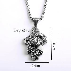 yunnique Vintage Stainless Steel Pendant Necklace Single-Sided <b>Cross</b> Eagle Head Design Trendy Style for Men Buddhism Religious - Product Image 5