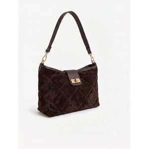 Sac fourre-tout mini en cuir suédé véritable - Fabriqué en Italie - Style classique décontracté pour les soirées - Product Image 1