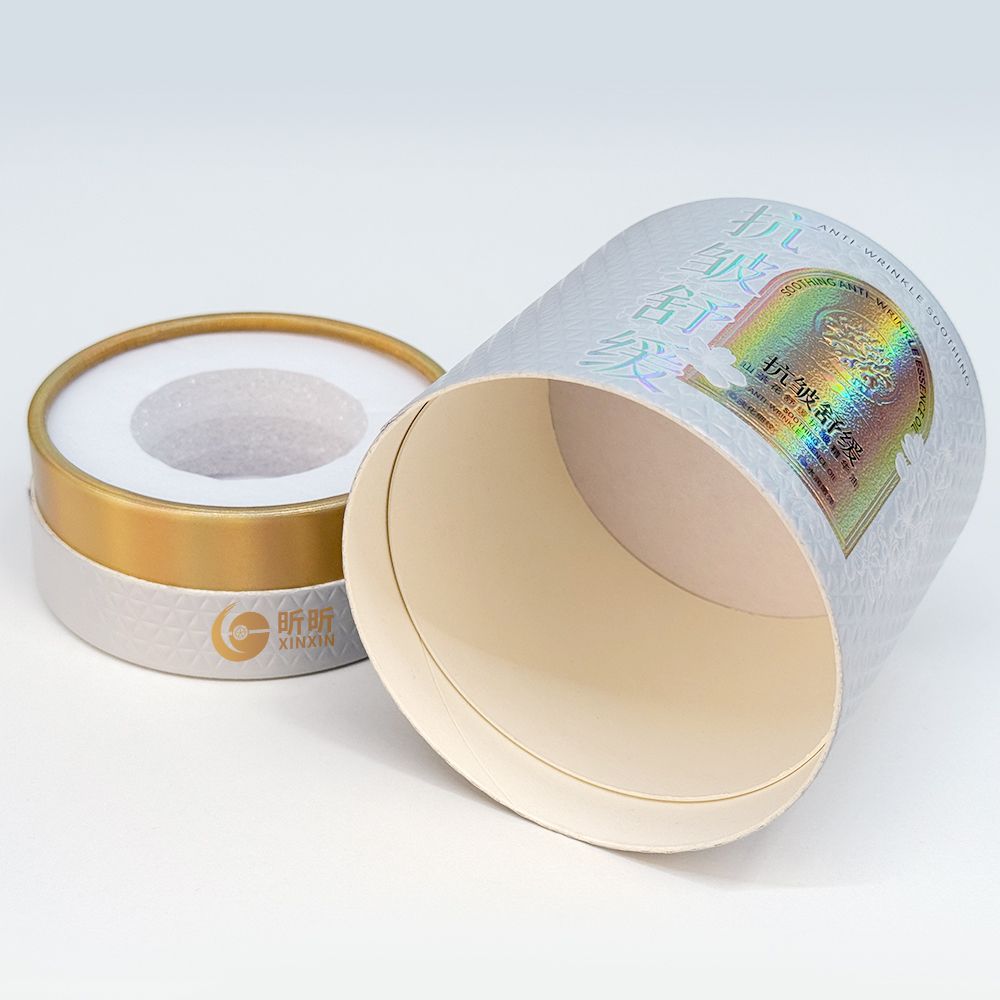 Custom Eco-Friendly White Cardboard Paper Tube Packaging for Skin Care Lotion Perfume Food Deodorant Containers Recycled