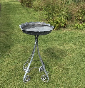 Baño de hierro para pájaros al aire libre, baños de pájaros de Metal, decoraciones de jardín para Patio, cubierta, porche, contenedor de agua, baño de pájaros de estilo antiguo oxidado - Product Image 5