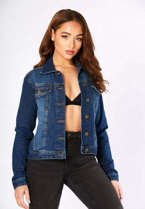 Colección de Chaquetas Vaqueras para Hombre y Mujer, Corte Ajustado, Manga Larga, Estilo Casual Vintage, Azul, Algodón, Prendas Exteriores - Product Image 6