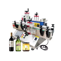 Machine d'étiquetage automatique de table, ronde et compacte, pour bouteilles rondes et carrées, cosmétiques, vin, boissons, bouteilles en verre