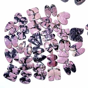 Suministro directo de fábrica, par de Rodonita Natural, piedras preciosas sueltas, piedras preciosas de cabujón cortadas para la fabricación de pulseras y collares a la venta - Product Image 4