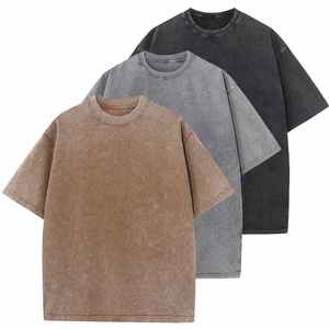 T-shirt 100% coton Acidwash pour hommes, confortable, élégant et décontracté, avec qualité durable et imprimé à la mode - Product Image 1