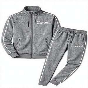 Conjunto de Pantalones y Sudadera de Felpa con Logotipo Personalizado ODM, Sudadera Lisa con Cuello Alto, 100% Algodón, Ropa Deportiva, Ropa Urbana para Hombre, 350g - Product Image 1