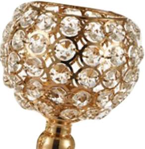 Candelabro de huracán de cristal con centro de mesa de boda de 5 brazos y portavelas para fiestas - Product Image 6