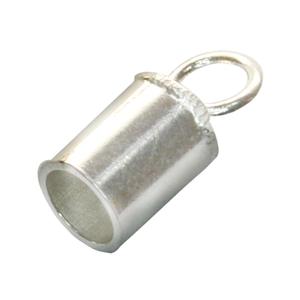 Tubos finales de plata de ley de 2,2mm de diámetro interior Componente de Plata de Ley 925 para la fabricación de joyas Hallazgos de plata de ley - Product Image 2