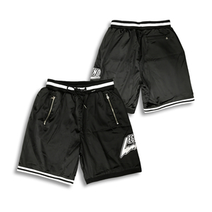 Shorts de basketball personnalisés OEM pour hommes, en toile unie brodée, séchage rapide, respirants, écologiques, 100 % polyester, couleur personnalisée - Product Image 1