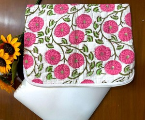 Pour N blanc fait à la main pur 100% coton moderne Durable ordinateur portable manchon bloc impression matelassé étanche protecteur poignée affaires - Product Image 3