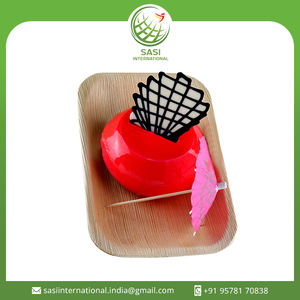 ถาดทรงสี่เหลี่ยมผืนผ้าแบนสำหรับอาหารค่ำย่อยสลายได้ถาดใส่ใบปาล์มแบบใช้แล้วทิ้ง - Product Image 2