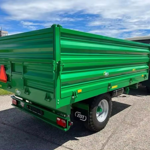 Nuevo remolque agrícola de dos ejes y cuatro ruedas, Tractor, remolque de forraje agrícola, de 3 ejes Tractor, remolque volquete hidráulico para granja - Product Image 1