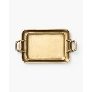 Plateau de service classique en laiton poli, idéal pour les fêtes élégantes à la maison et une belle décoration de table avec une brillance intemporelle - Product Image 3
