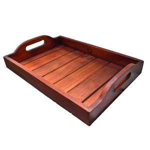 Bandeja DE SERVICIO DE MADERA elegante exportada India para restaurante y hotel disponible a precio mayorista por glowin fashion - Product Image 2