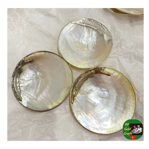 Assiette en nacre faite à la main, assiette en nacre naturelle, assiette décorative en nacre Caviar servant l'exportation - Product Image 1