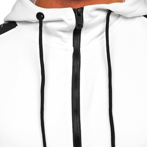 Sudadera con capucha de forro polar para hombre, estilo urbano, con cremallera, diseño de logotipo personalizado, ropa de invierno transpirable, OEM, corte regular - Product Image 3